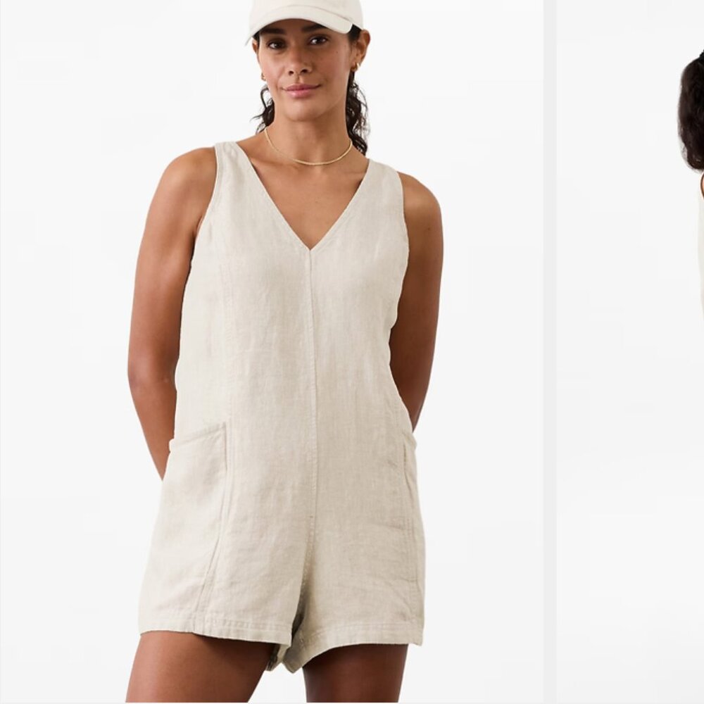 Athleta Retreat Linen Romper